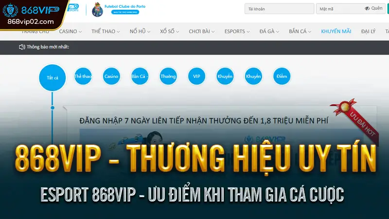 Chương Trình Khuyến Mãi 868VIP Nhà Cái