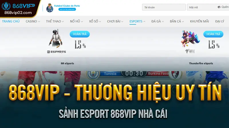 Sảnh Esport 868VIP Nhà Cái